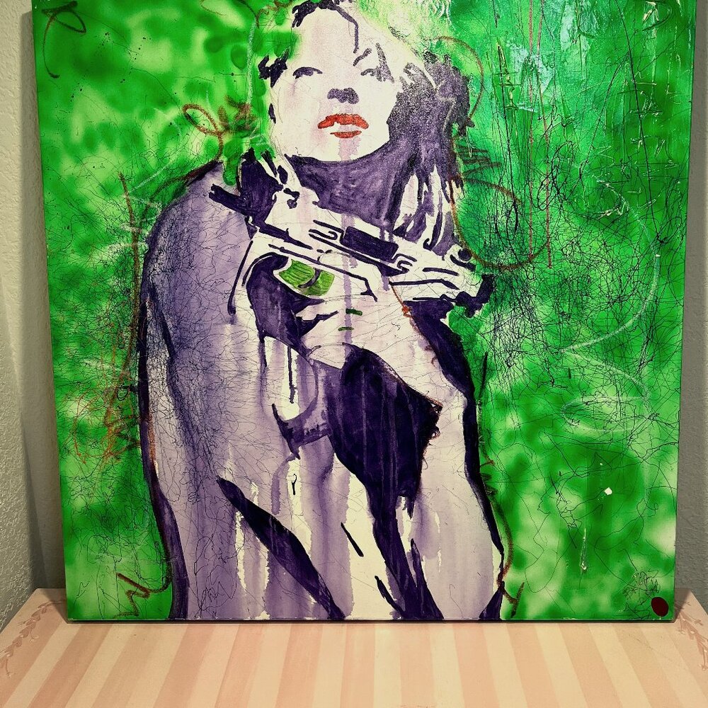 ORIGINAL Tony Briggs Kate Moss Painting!